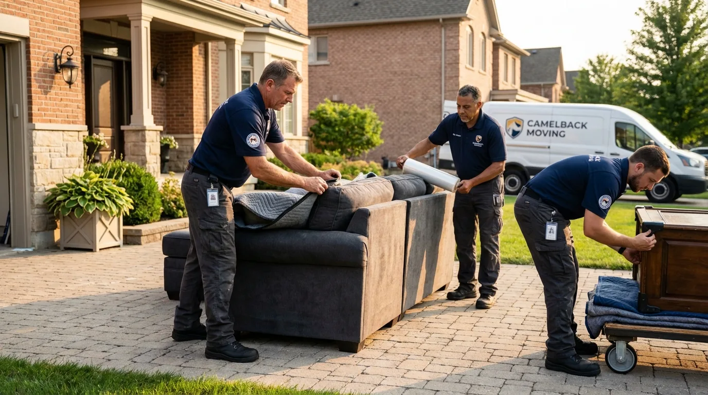 Large estate moving crew wrapping furniture in Lebanon, VA