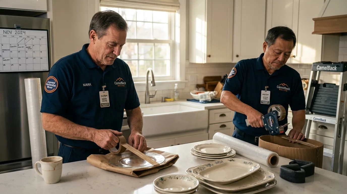 Professional crew packing kitchen dishware in Lebanon, VA